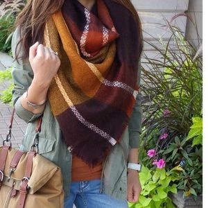 2 Zara Plaid Blanket Scarves